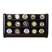 Wooden Collector Medal Storage Box Lapel Pin Display Case Holder Cabinet Wood Shadow Box